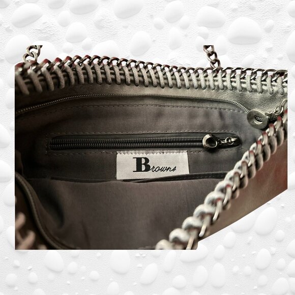 Browns Metallic Chain Crossbody Bag – Stella-McCartney Fatabella Inspired - Picture 3 of 9